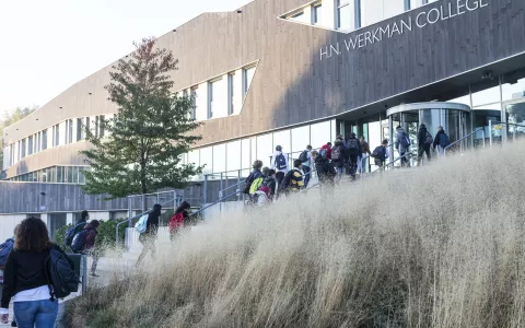 Het gebouw van het Werkman VMBO.